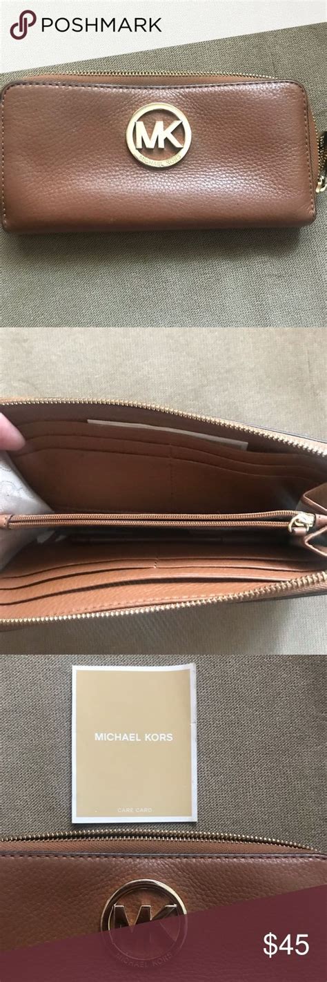 michael kors genuine leather bifold wallet